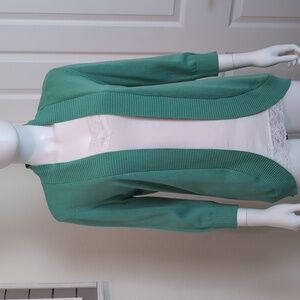 89th & Madison Open Front ¾Sleeve Cardigan Mint Green SzM NWT